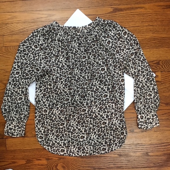 LOFT Leopard Cheetah Print Button Down Blouse Sz S - Picture 5 of 8
